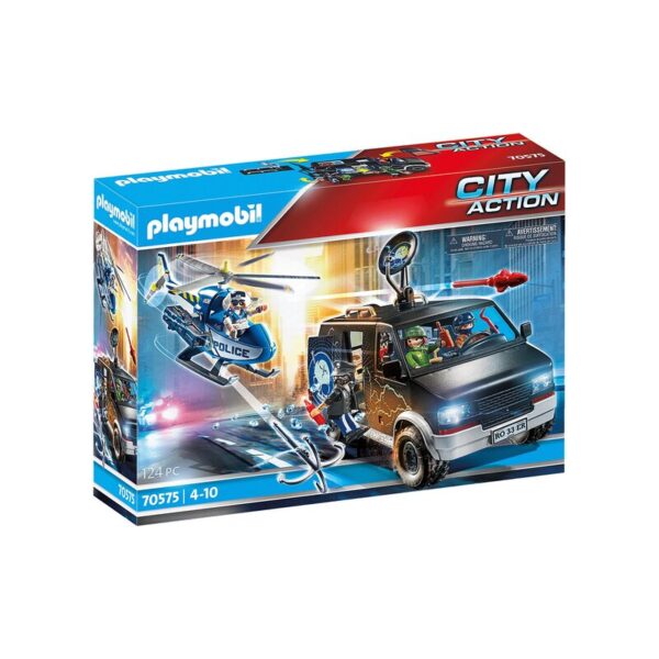 Playmobil - Elicopter De politie In urmarirea dubei City Action - Playmobil